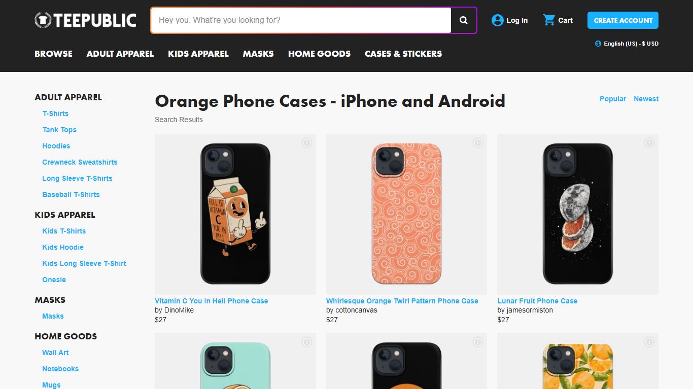 Orange Phone Cases - iPhone and Android | TeePublic